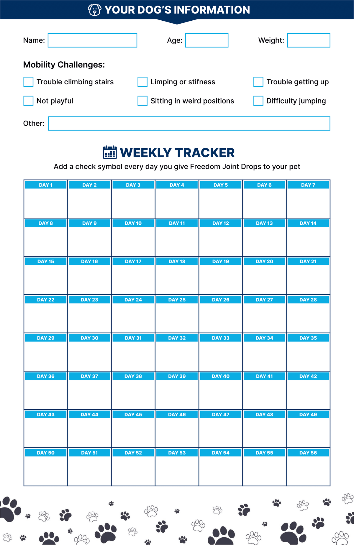 60-Day Joint Mobility Tracker